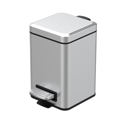 購入 5L スクエアフット ペダル ゴミ箱 ステンレス鋼 ゴミ箱 金属ゴミ箱 オフィス ホテル ホーム オーダーメイド オンライン製造