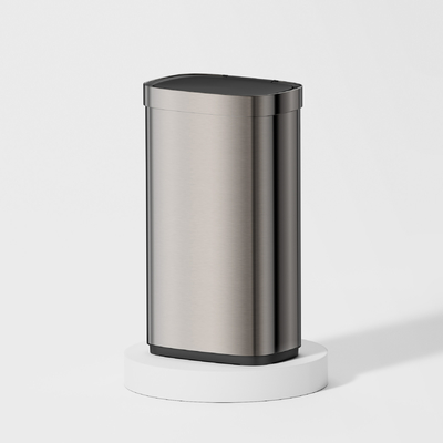 購入 大容量 インダクションタイプステンレス スマートセンサー ゴミ箱 50L キッチン用の長方形モーションセンサービン オンライン製造