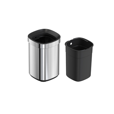 購入 8L/12L/20L/30L ステンレス・スチール 家庭用 貯蔵用 バケツ SS 正角ゴミ箱 蓋なし オープン トップ オフィス用 ゴミ箱 オンライン製造