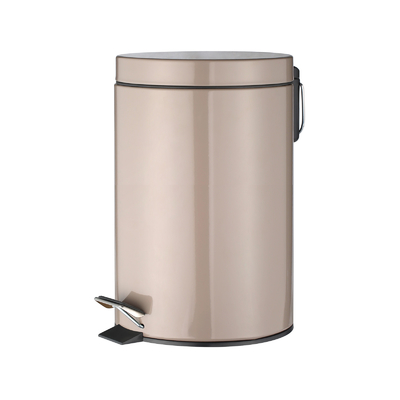 購入 3L / 5L / 8L / 12L / 20L / 30L ローリングカバー付きの円形ステンレス鋼ペダルビン 持続可能な廃棄物管理ソリューション オンライン製造