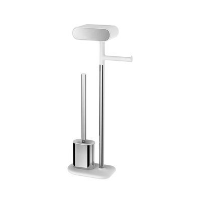 ステンレス鋼 コンパクト 浴室用紙ホルダー TPR トイレットブラシホルダー SET 耐久性 トイレットブラシ