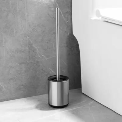モダンなデザインのステンレススチール トイレットブラシ マットフィニッシュとアンチ指紋シリコン